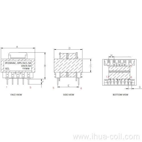 Ei48Type Low Frequency transformer